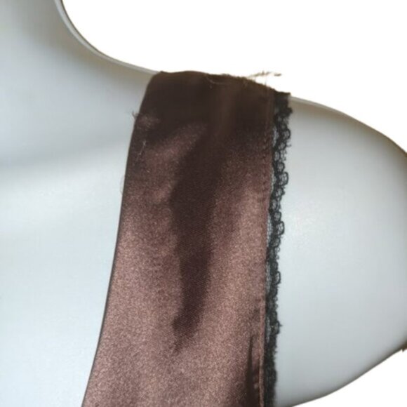 Brown Bronze Satin Dress Size Small - Picture 4 of 4